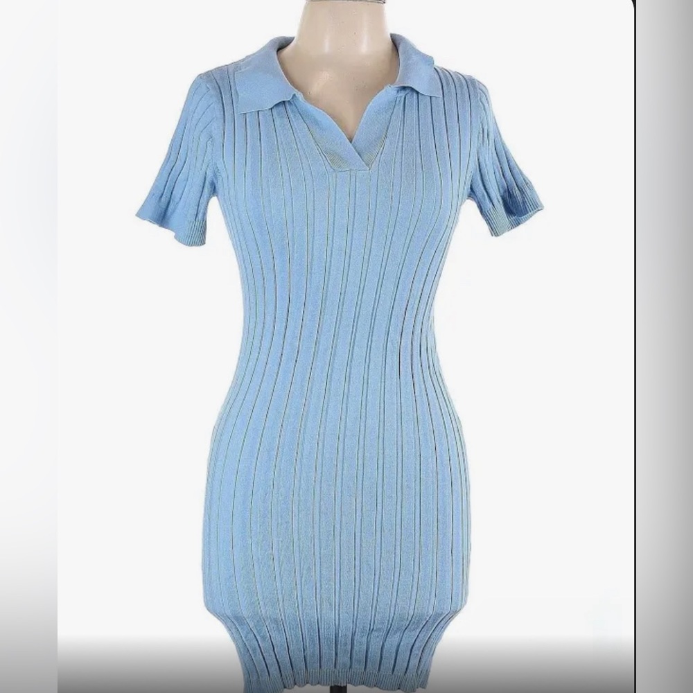 Blue collard dress